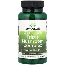 Натуральна добавка Swanson Full Spectrum Triple Mushroom Complex 60 капсул