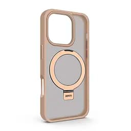 Чехол для Apple iPhone 16 Pro, Unit Stand, бежевый, MagSafe, противоударный защитный чехол-панель с подставкой, поддержкой магнитных держателей и беспроводной зарядки, защита всего корпуса, силикон + поликарбонат, ArmorStandart (ARM82256)