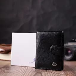 Надійна візитниця з натуральної шкіри ST Leather 22469 чорна - мініатюра 9