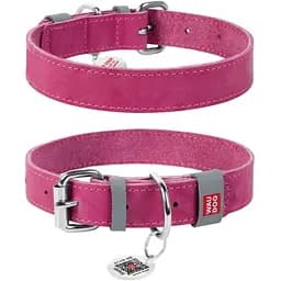 Ошейник для собак Waudog Classic кожаный M, Ш 25 мм, Дл 38-49 см (4823089313689)