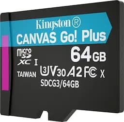 Карта пам'яті Kingston microSDXC Canvas Go! Plus 64Gb Class 10 UHS-1 U3 [SDCG3/64GBSP] [61061] - мініатюра 5