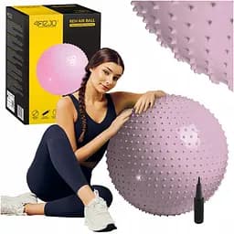 М'яч для фітнесу (фітбол) 4FIZJO 65 см масажний Anti-Burst 4FJ0617 Pink (P-5905973400220) - мініатюра 3