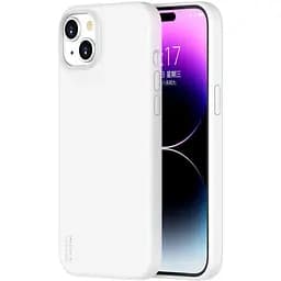 Чохол Vokamo MagSafe для iPhone 15 Plus рідкий силіконовий з магнітом White