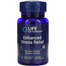 Екстракт меліси Life Extension Enhanced Stress Relief, 30 вегакапсул для підтримки емоційного балансу