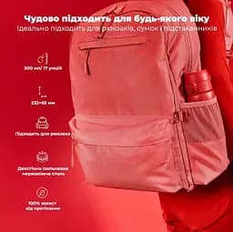 Пляшка для води ION8 металева вакуумна 500 мл Vacuum Insulated Red (I8TS500Red) - мініатюра 4