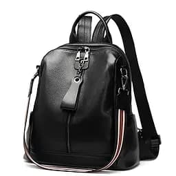 Жіночий рюкзак молодіжний шкіряний міський чорний 73354 Tiding Bag