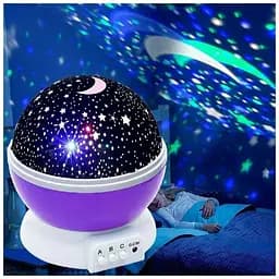 Дитячий нічник, що обертається, проектор зоряного неба Star Master Dream світлодіодний LED світильник 5 Вт Фіолетовий - мініатюра 5