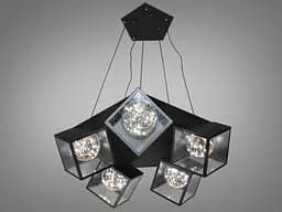 Люстра світлодіодна Diasha 6188-5 Loft, 5 плафонів, 20W, чорний, мінімалізм, модерн - мініатюра 2