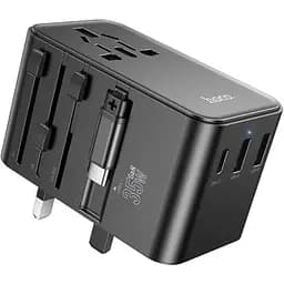 Сетевое зарядное устройство Hoco AC18 2 USB/ Type-C PD 35W черное