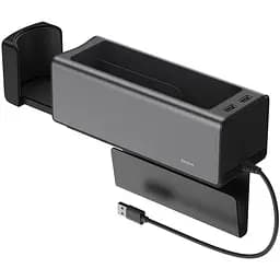 Органайзер для автомобиля Baseus Deluxe Metal Armrest Console Organized черная (CRCWH-A01)