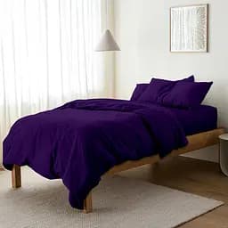 Дитяча постільна білизна в ліжечко DARK PLUM, фіолетовий (Ranfors89_PlumDark_PlumDark_140) - мініатюра 2