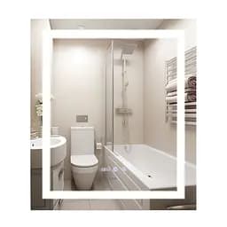 Дзеркало Qtap Mideya 700x800 з LED-підсвічуванням Touch, з антизапотіванням, з годинником, диммером яскравості QT2078DCF7080W