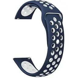 Ремінець BeWatch Nike-style 20 мм для смарт-годинника Xiaomi amazfit BIP Синьо-білий (1010152)