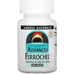 Залізо Source Naturals Advanced Ferrochel, 180 таблеток з вітамінами В та С