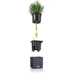 Комплект вазонів з кріпленням Lechuza Green Wall Home Kit Color 48х6х14 см сірий (13399) - мініатюра 3