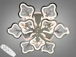 Долговечная потолочная люстра в стиле хай-тек с диммером и цветным LED.