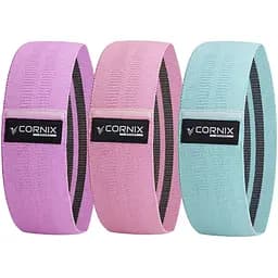 Резинки для фітнесу та спорту Cornix Hip Band набір із тканини 3 шт. XR-0048