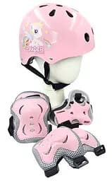 Комплект детский шлем и защита Yongkang GB24429-2009 S (5-9 г) розовый единорог (G0001136)