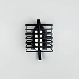 Металлические бра в стиле Лофт в черном корпусе 30х16 см с плафоном Line F Арт. 12391/1W BK+GR