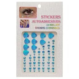 Наклейки декоративні "Стрази та перли" XY-019/021-1 на планшеті 75 шт