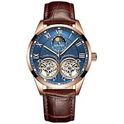 Наручний годинник чоловічий Ailang FlyWheel Золотий (2546)