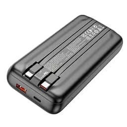Зовнішній акумулятор із 2 кабелями Borofone BJ22A fully compatible with cable 20000mAh чорний - мініатюра 2