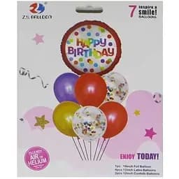 Набор воздушных шаров Happy birthday 1212-12 Красный (2000990673794)