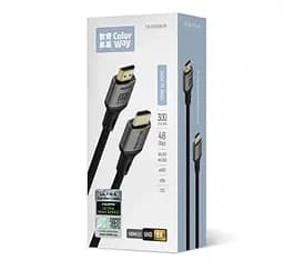 Кабель HDMI Colorway CB-HD089BK UHD v2.1 8K 48Gbit HDR Ethernet ARC 3м - мініатюра 5