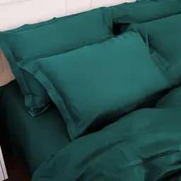 Наволочка MirSon Tencel №07 Emerald 70х70 см смарагдова (2200009371080) - мініатюра 5