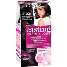 Фарба-догляд для волосся без аміаку L'Oreal Paris Casting Creme Gloss відтінок 3102 Шоколадний Холодний Атлас 120 мл (AA008400)