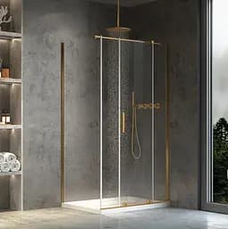 Душова кабіна Rea Montana 120x100 brashed gold KPL-K2510, Золотий, Універсальна, прозорий, золотий - мініатюра 2