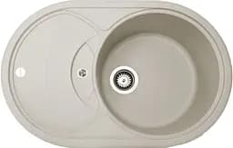 Кухонна мийка Adamant SHELL avena 770x495x200 мм, з крилом 77 см - мініатюра 1