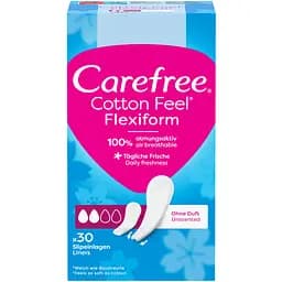 Щоденні прокладки Carefree Cotton Feel Flexiform 30 шт.
