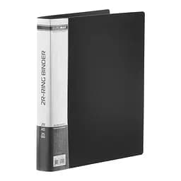 Папка пластиковая черная BM.3168-01 BUROMAX, 2 R-образных кольца, А5, ширина торца 25 мм (4823078959096)