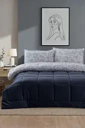 Постільна білизна Moss Kupon Lacivert з покривалом 195х215 см Moss Home pbe0051877