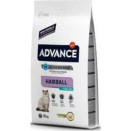 Сухий корм для кішок Advance Cat Sterilized Hairball 10 кг. виведення вовни у стерилізованих кішок, з індичкою