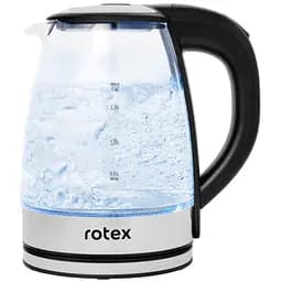 Стеклянный электрочайник Rotex RKT91-GS с вращением на 360° дисковый чайник 1.8л 1500 Вт Черный
