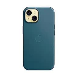 Чехол для Apple iPhone 15, FineWoven Case with MagSafe, синий, защитная накладка из материала FineWoven, противоударный, для iPhone, защита всего корпуса, поддержка беспроводной зарядки и MagSafe, (ARM71974) - мініатюра 6