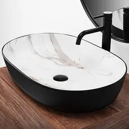 Умивальник Rea Cleo 60,5x41 black-aiax matt (REA-U6625) - мініатюра 5