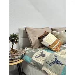 Комплект постільної білизни Ecotton Євро 29345-3 Оленi на зеленому (24285) - мініатюра 5