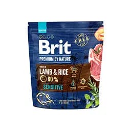 Сухой корм для собак Brit Premium Sensitive Lamb & Rice 1 кг с чувствительным пищеварением