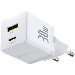 Мережевий зарядний пристрій Baseus Palm Fast Charger Type-C+USB 30W P1011160A213-00 White - мініатюра 5
