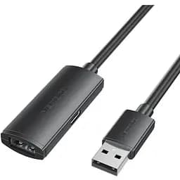 Дата кабель USB 2.0 AM/AF 25.0m Active black Vention (CBKBS)