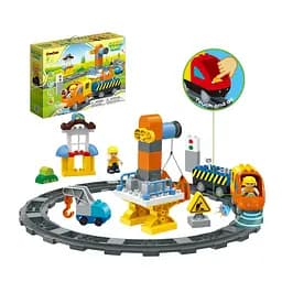 Конструктор BanBao Железная дорога Поезд на батарейках, 86 элементов (9726)