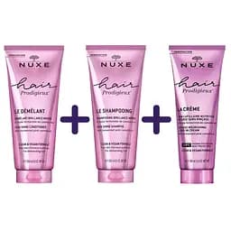 Набір: Кондиціонер для волосся Nuxe Prodigieux для інтенсивного блиску 200 мл + Шампунь Nuxe Prodigieux для блиску волосся 200 мл + Крем для волосся Nuxe Hair Prodigiuex Intense Nourishing Leave-In 100 мл