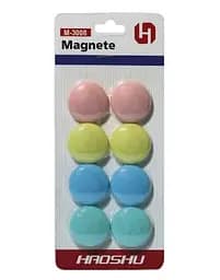 Магниты пастельных цветов, 3 см, 8 шт.