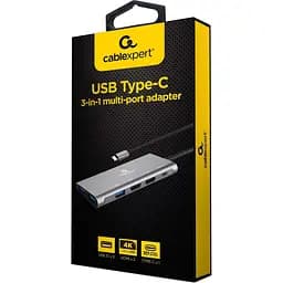 USB-Хаб Cablexpert A-CM-COMBO3-03, USB Type-C 3-в-1 (A-CM-COMBO3-03) - мініатюра 3
