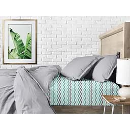 Простирадло Cosas на резинці 80х200 mint zigzag, м'ята (ZigMintGrey_80x200x20) - мініатюра 4