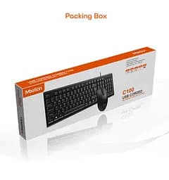 Набір комбо 2-в-1 клавіатура миша MeeTion MT-C100 Keyboard and Mouse USB Corded RU/EN розкладки - мініатюра 6