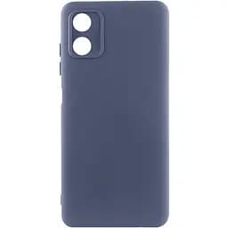 Чехол TPU Getman Liquid Silk Full Camera для Motorola Moto G04 / E14 Синий / Midnight Blue